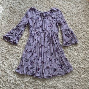 Lilac/Light Purple Floral Dress